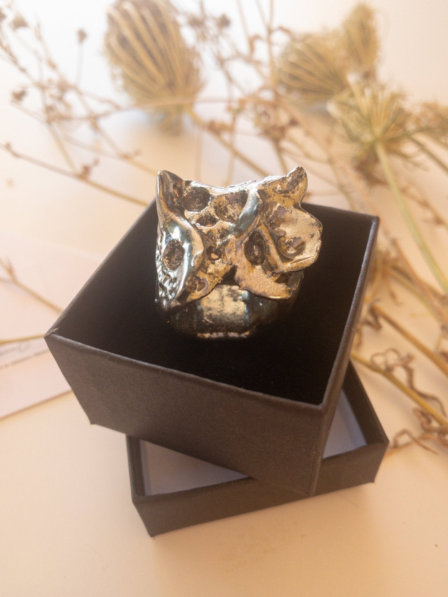 al*G*as - Anello artigianale in ceramica argento - PhaniaC