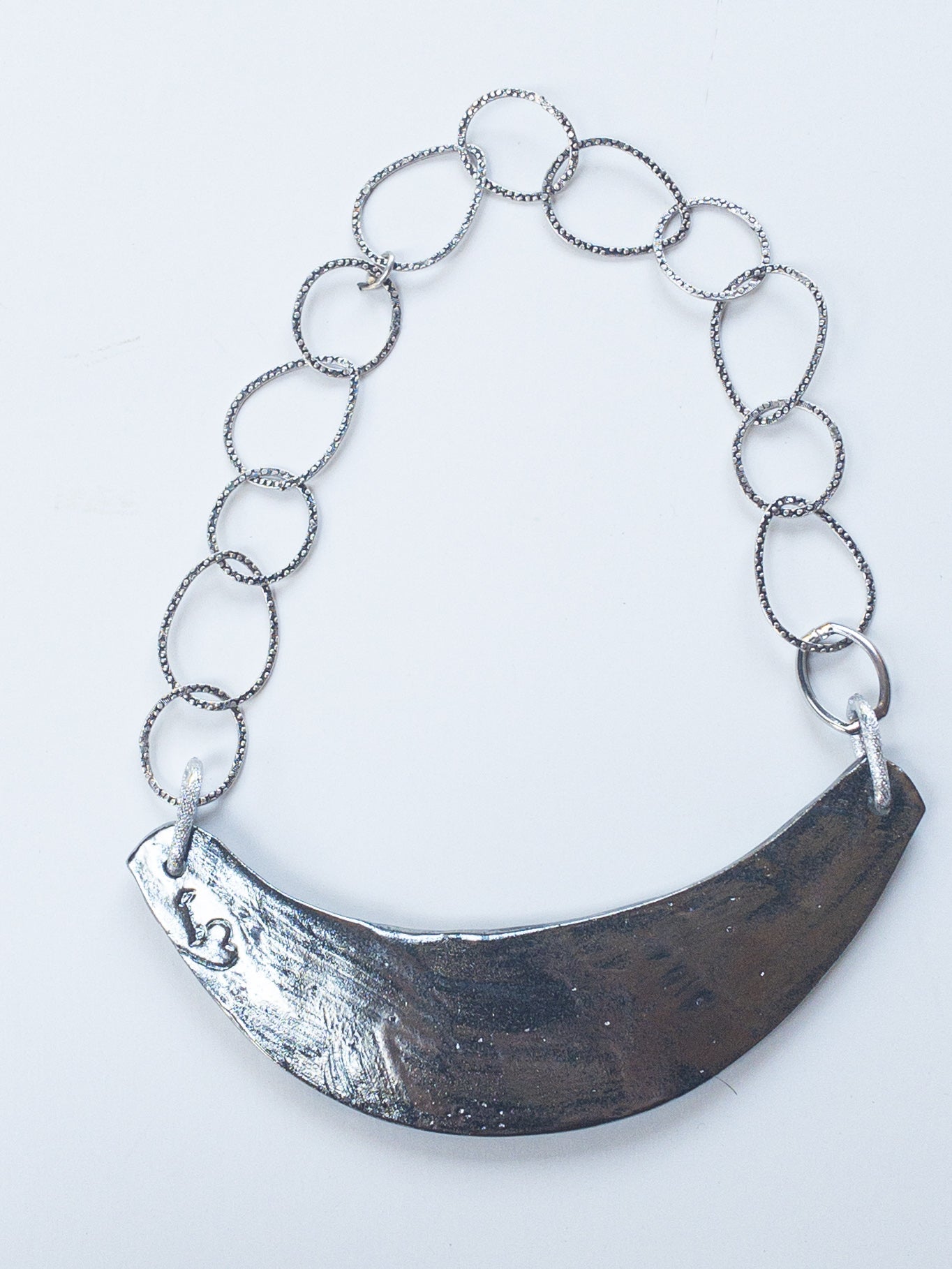 Al*gas - Collana Scultura in ceramica liscia argento - PhaniaC