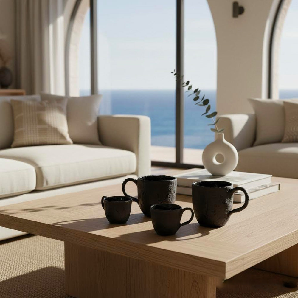 Perda Niedda- Tazza Mug artigianale in ceramica nera