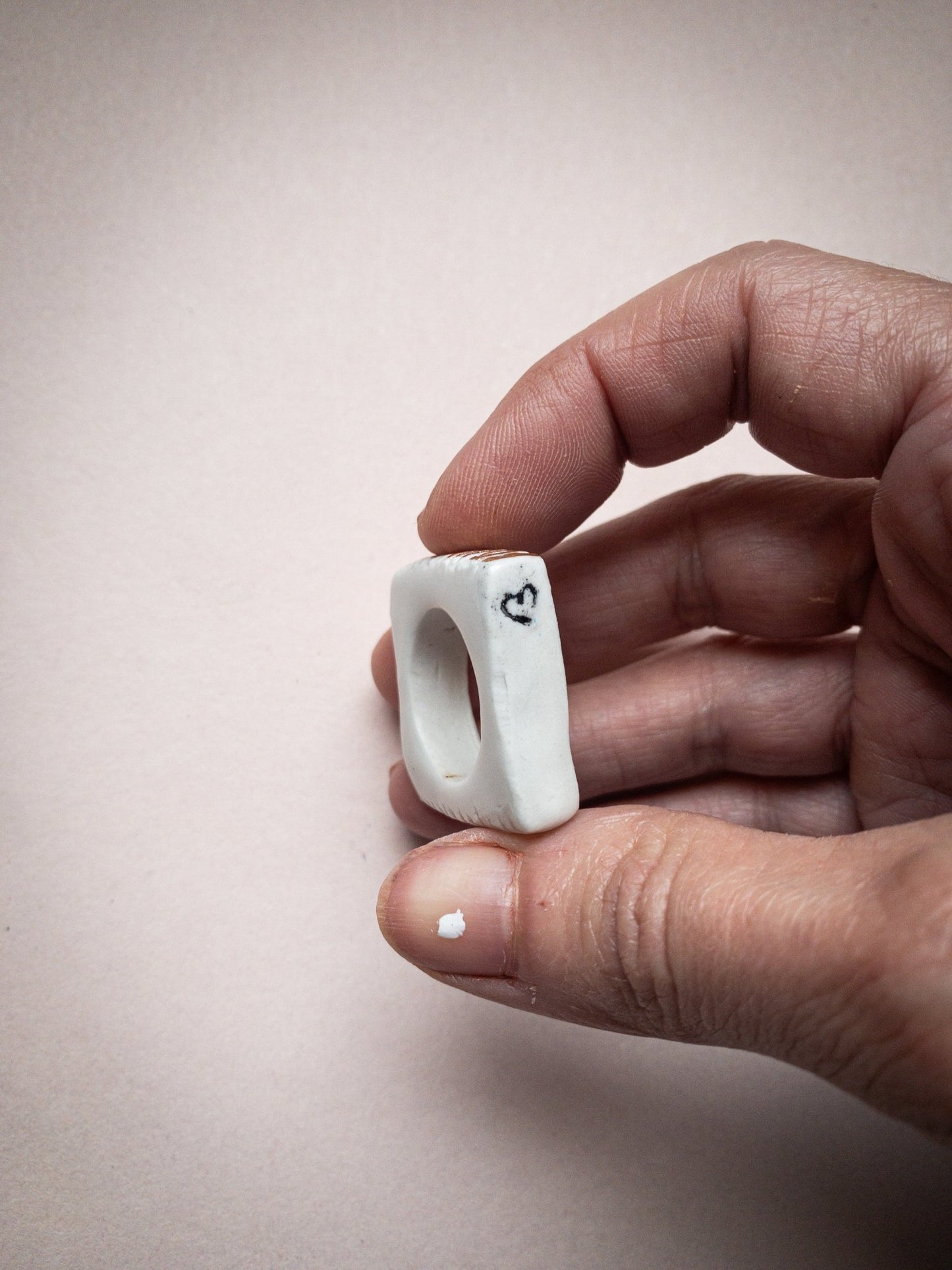 Porcelain Grooves (*) Anello in porcellana con scanalature - PhaniaC