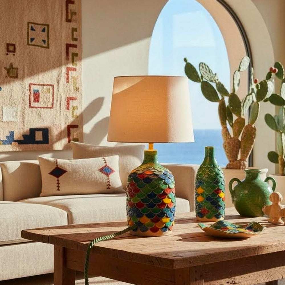 Alguer Series -Ceramiche sarde multicolor decorate a mano
