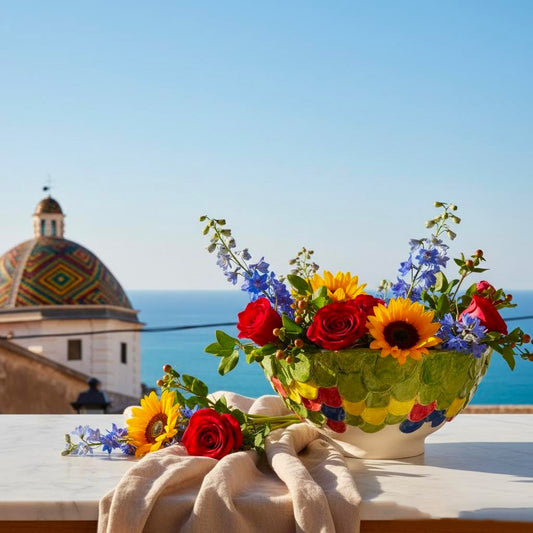 ciotola artigianale moresca a scaglie multicolor Alguer -phaniac