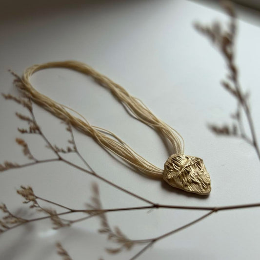 collana artigianale middle neptune in corda e gres senza metallo- phaniac 