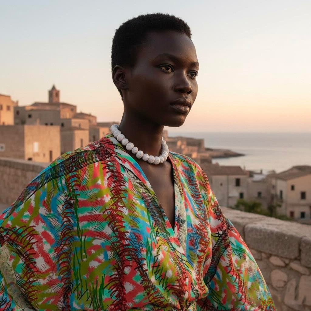 collana artigianale corta con perle di carta  pa*per-phaniac