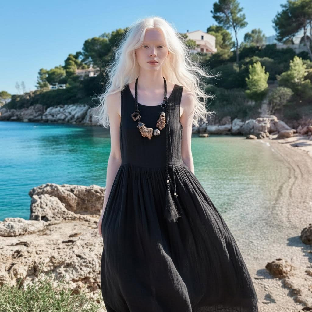 collana artigianale in corda, sughero e ceramica Gerrei-Phaniac