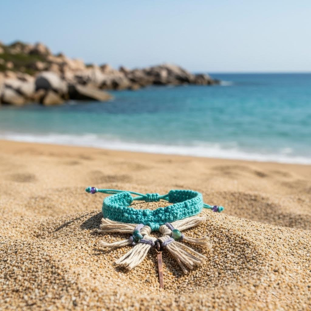 bracciale crochet e corda lagoon -phaniac