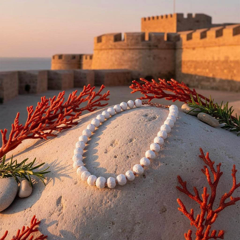 collana artigianale corta con perle di carta  pa*per-phaniac