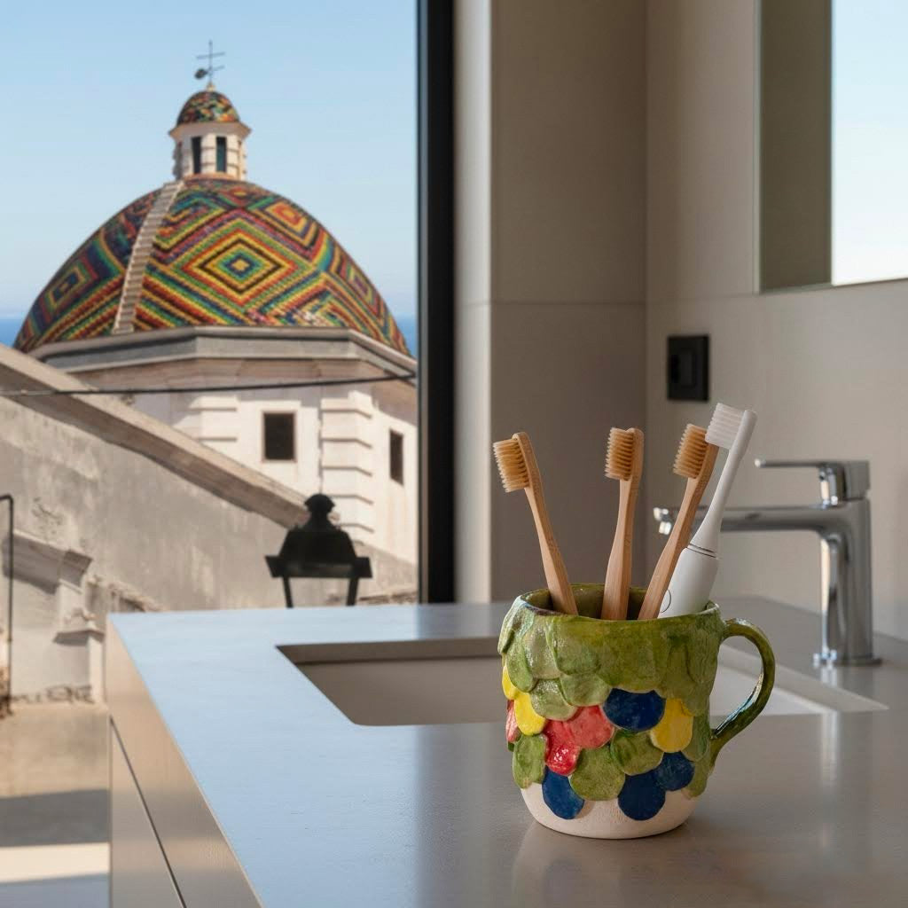mug artigiaanale a scaglie m,ulticolor alguer-phaniac