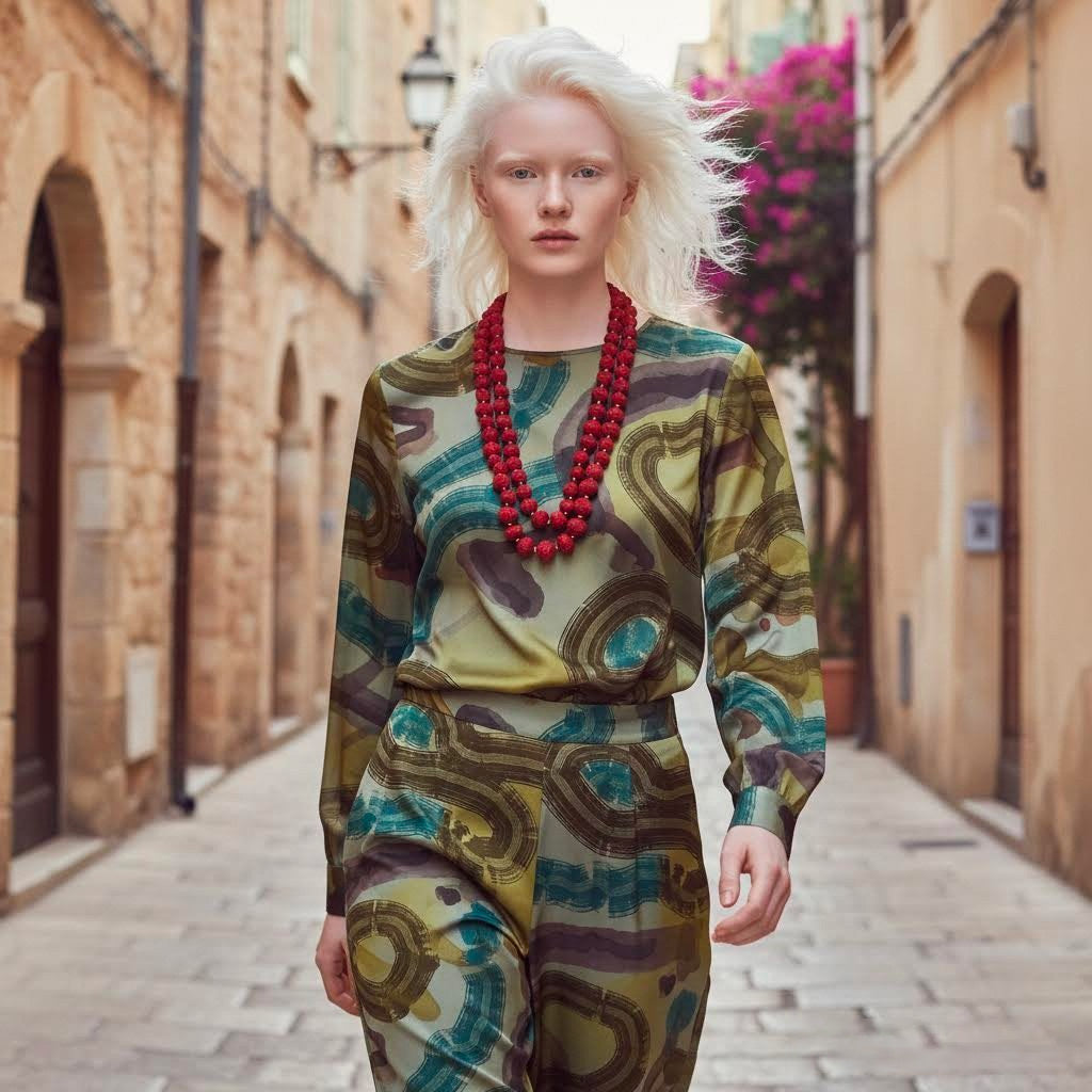 collana artigianale media con perle di carte paper-phaniac