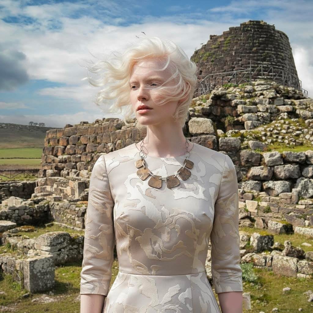 collana artigianale in ceramica smaltata argento e acciaio algas -phaniac