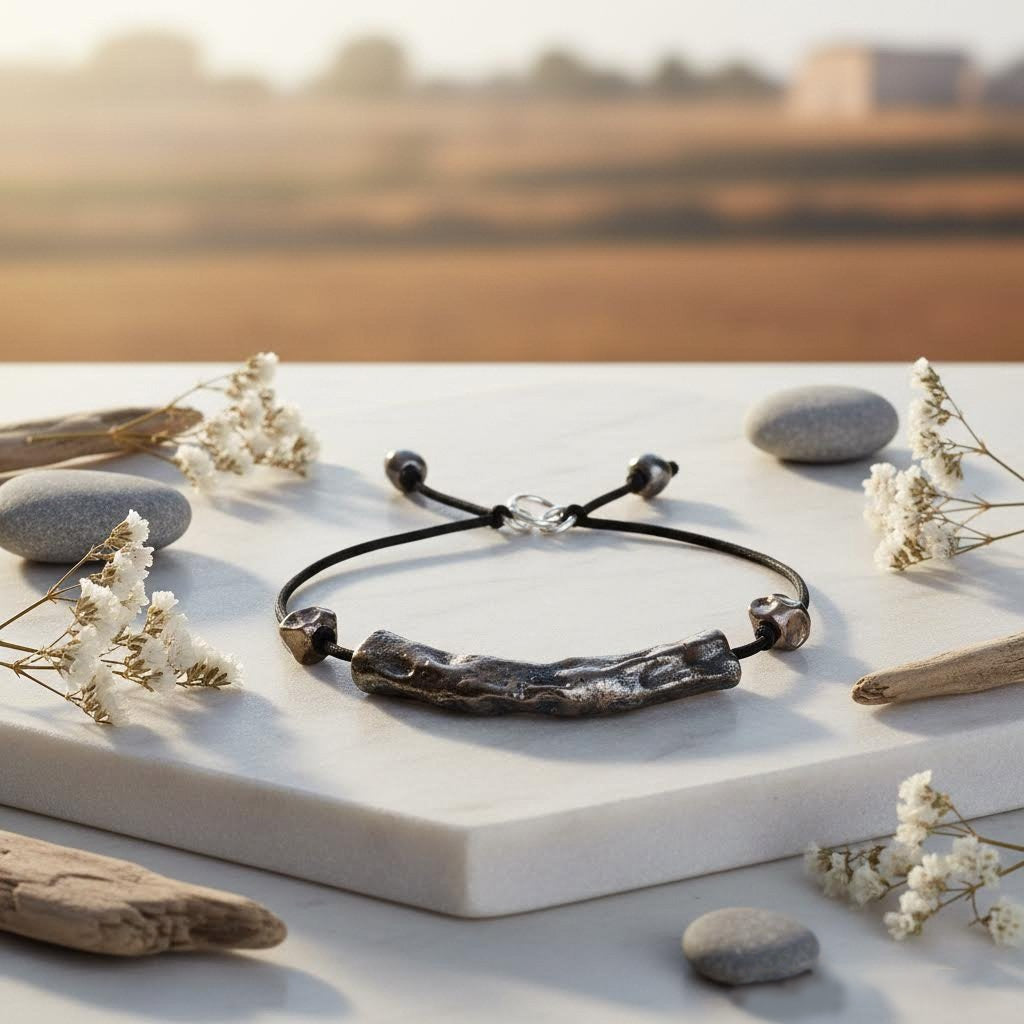 collana artigianale in ceramica argento algas-phaniac