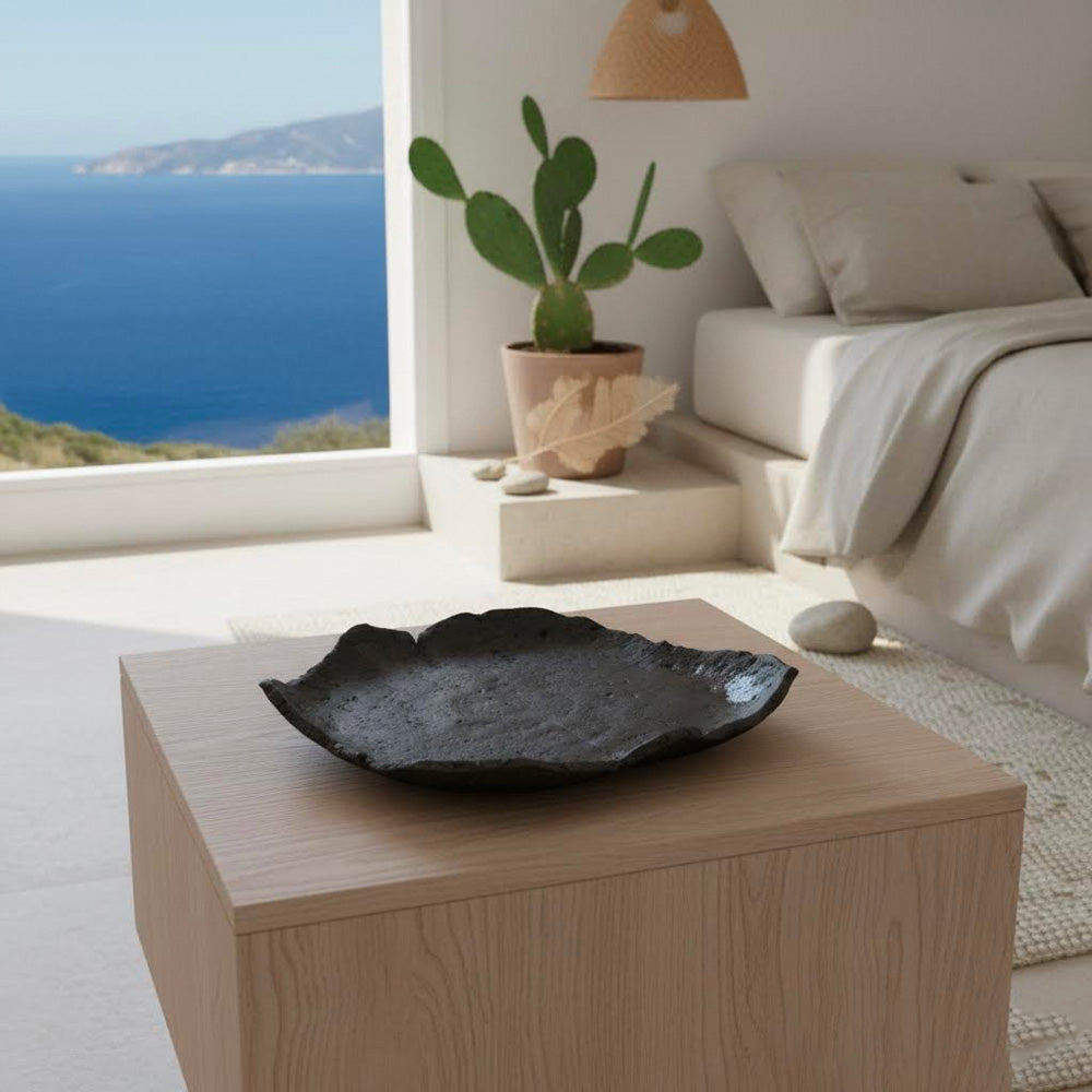 Perda Niedda- Piattino artigianale in ceramica nera