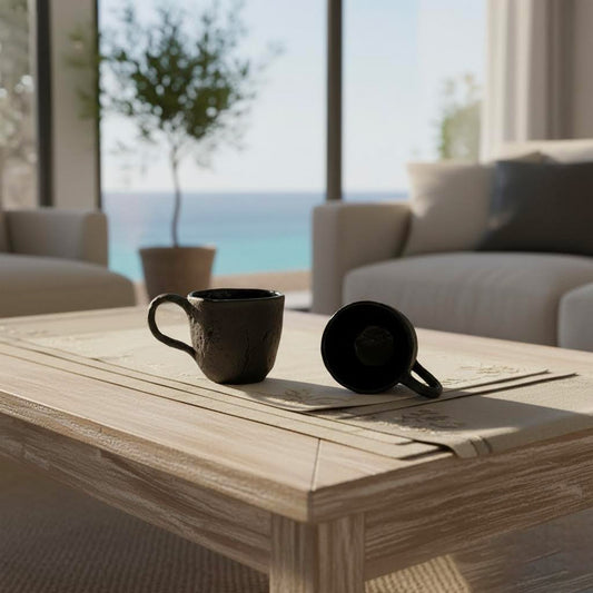 Perda Niedda- Tazzine artigianali in ceramica nera