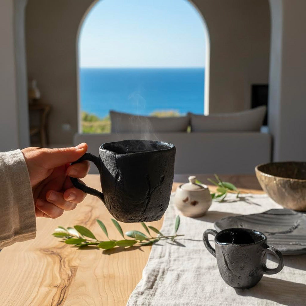 Perda Niedda- Tazzine artigianali in ceramica nera