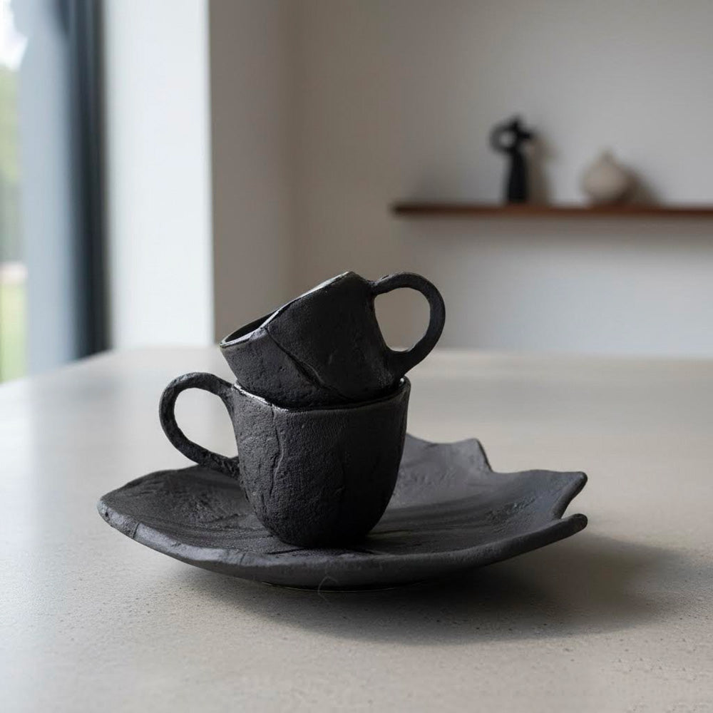 Perda Niedda- Tazzine artigianali in ceramica nera