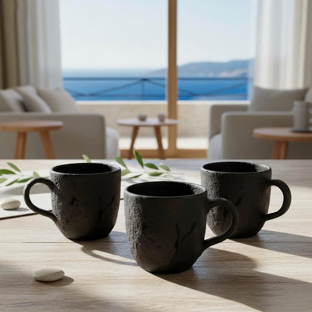 Perda Niedda- Tazzine artigianali in ceramica nera
