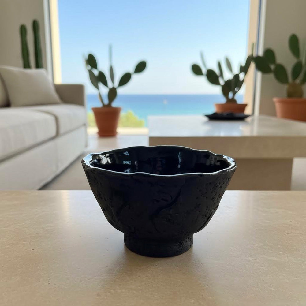 Perda Niedda- ciotolina artigianale unica in ceramica nera