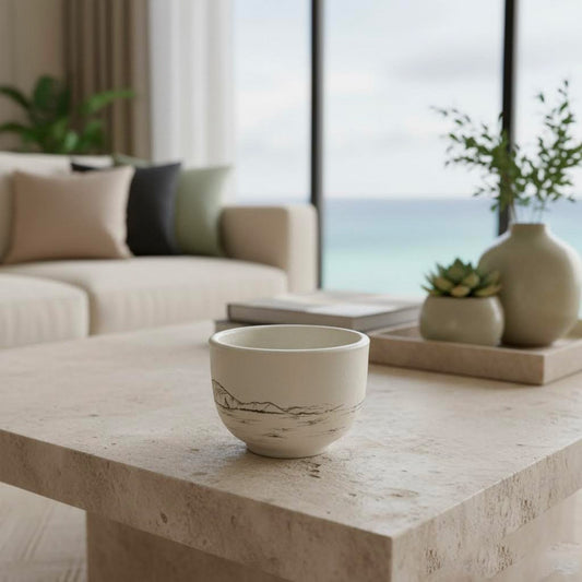 Ciotolina srtigianale dipinta a mano-Capo Caccia-Alghero