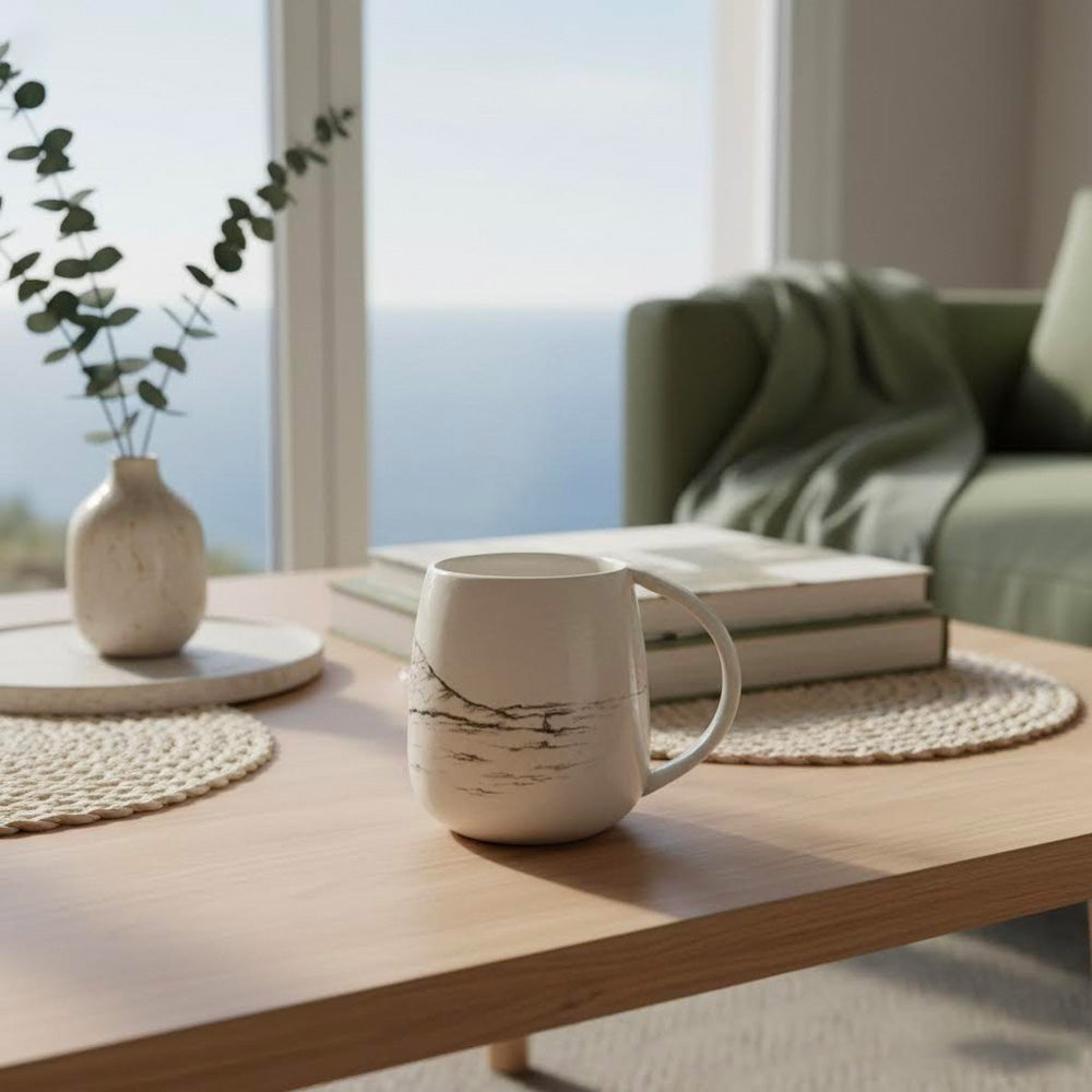 Tazza artigianale dipinta a mano-Capo Caccia-Alghero