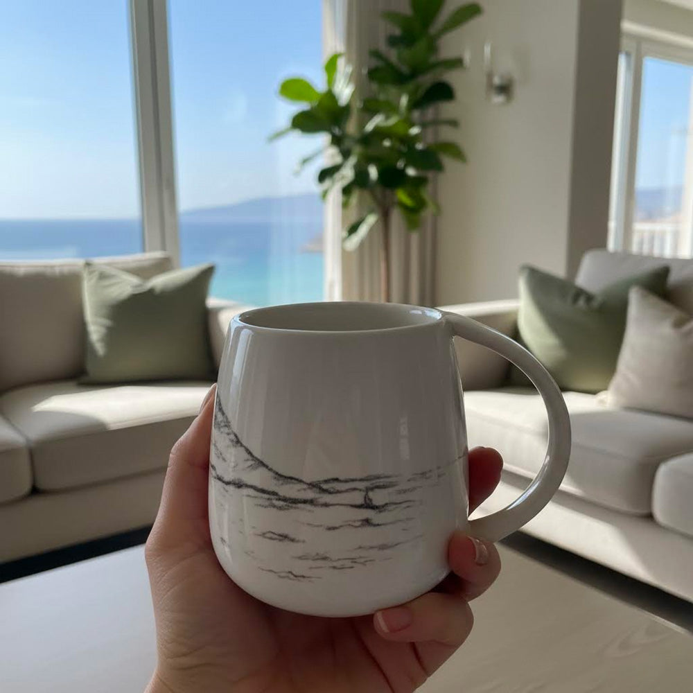 Tazza artigianale dipinta a mano-Capo Caccia-Alghero
