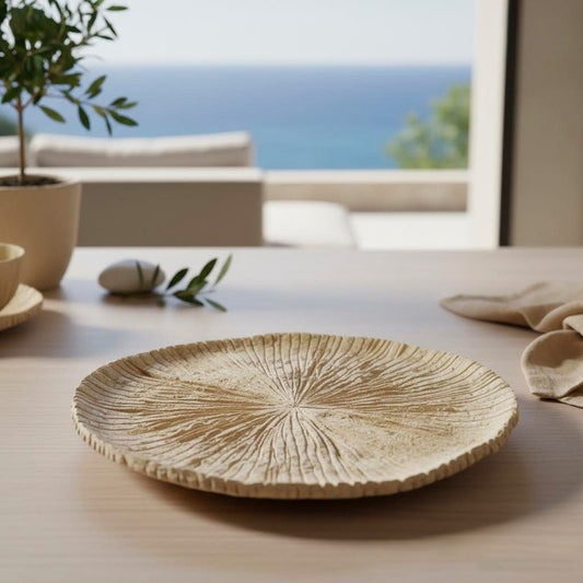 Neptune- Piattino scultura artigianale in gres 