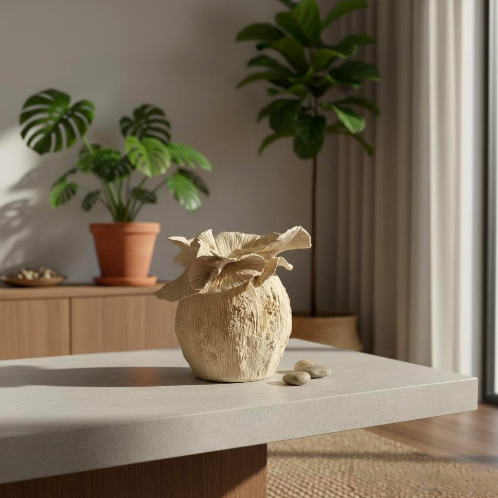 Neptune - vaso scultura in gres artigianale 